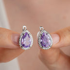 AMETHYSTSTEIN  OHRRINGE | 925 SILBER