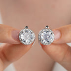 DIAMANDSTEIN  OHRRINGE | 925 SILBER