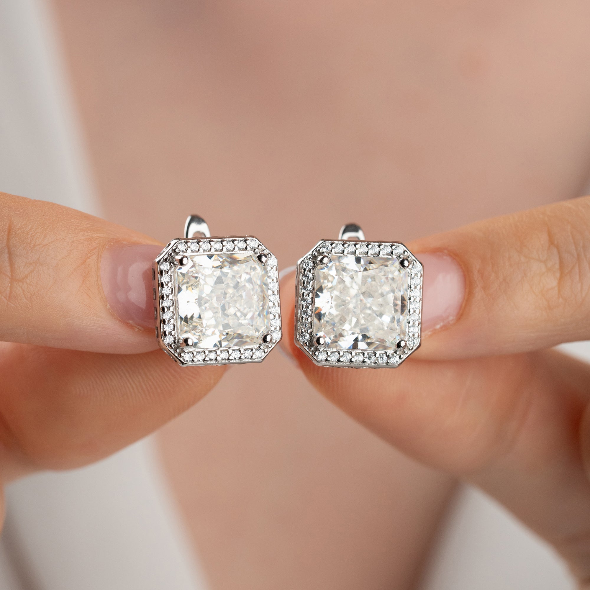 DIAMANTSTEIN  OHRRINGE | 925 SILBER
