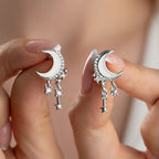 HALBMOND  OHRRINGE | 925 SILBER