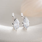 MINIMALISTISCH MIT MARQUISE-STEIN OHRRINGE | 925 SILBER