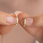 RING AUS ZIRKONSTEIN  OHRRINGE | 925 SILBER
