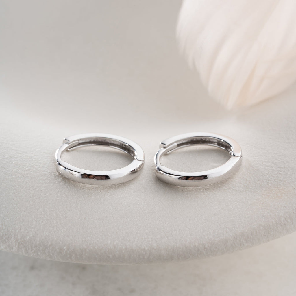 MINIMALISTISCHER SILBERRING OHRRINGE | 925 SILBER