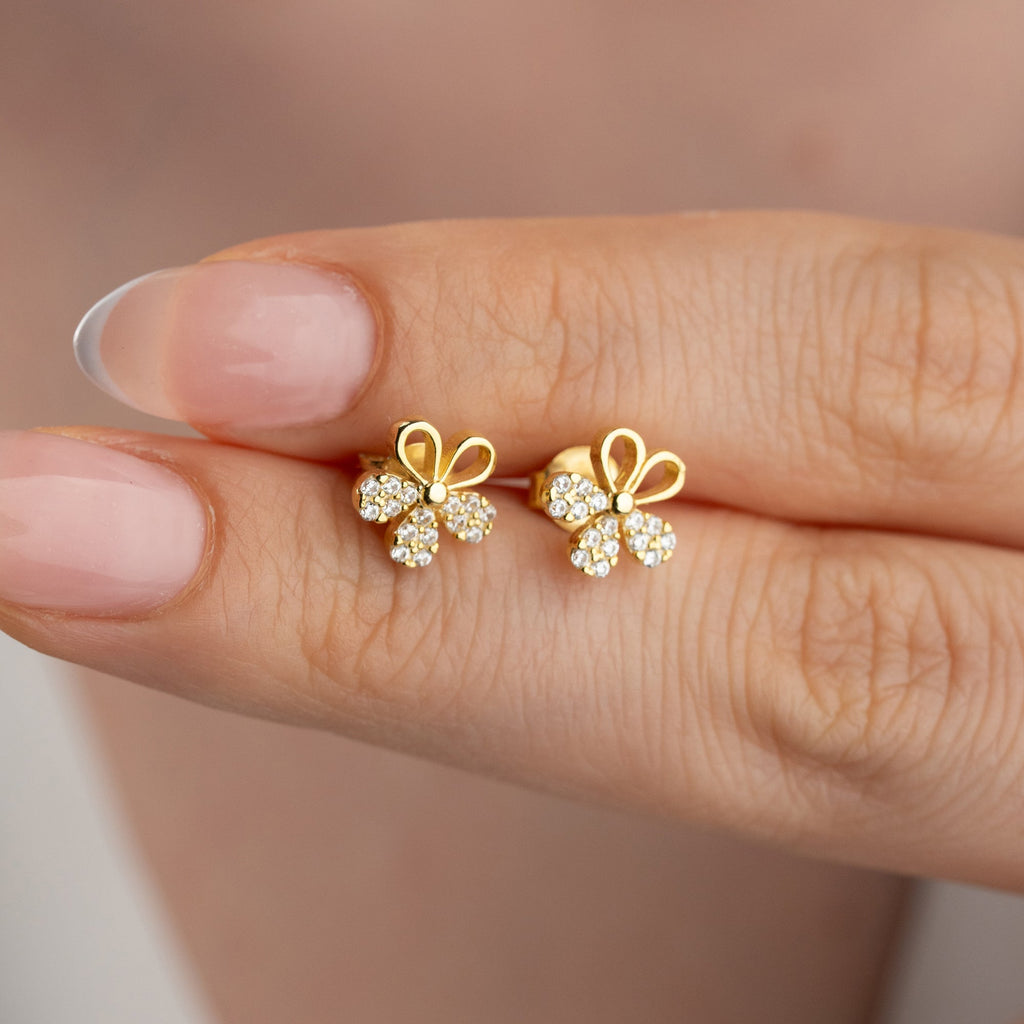 DAISY ZIRKONIA OHRRINGE | 925 SILBER
