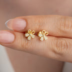 DAISY ZIRKONIA OHRRINGE | 925 SILBER