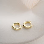 MINIMALISTISCHER GEDREHTER RING OHRRINGE | 925 SILBER