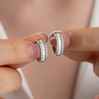 BAGUETTE HOOP OHRRINGE | 925 SILBER