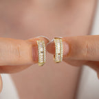 BAGUETTE HOOP OHRRINGE | 925 SILBER