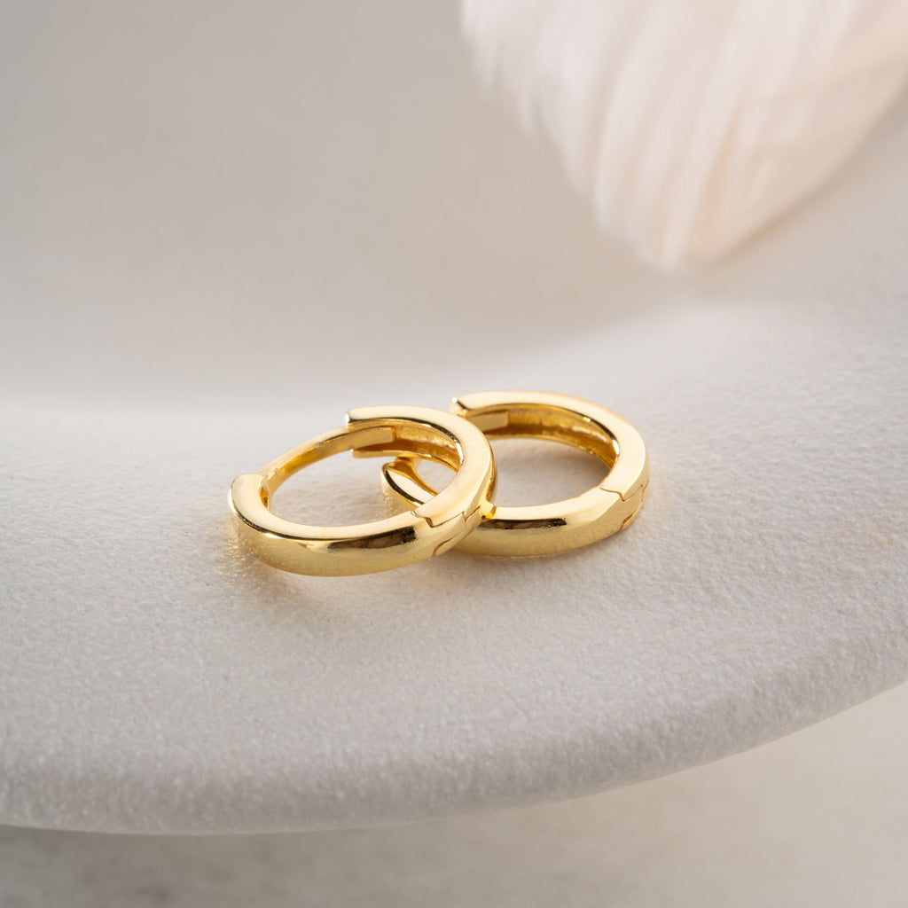 MINIMALISTISCHER BASIC-RING OHRRINGE | 925 SILBER