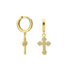 ZIRKONIA KREUZ OHRRINGE aus 925 Silber - Eleganter Ohrringe - AURIME