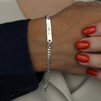 COUPLE GRAVUR BASIC BRACELET aus 925 Silber - Hochwertiger Schmuck - AURIME