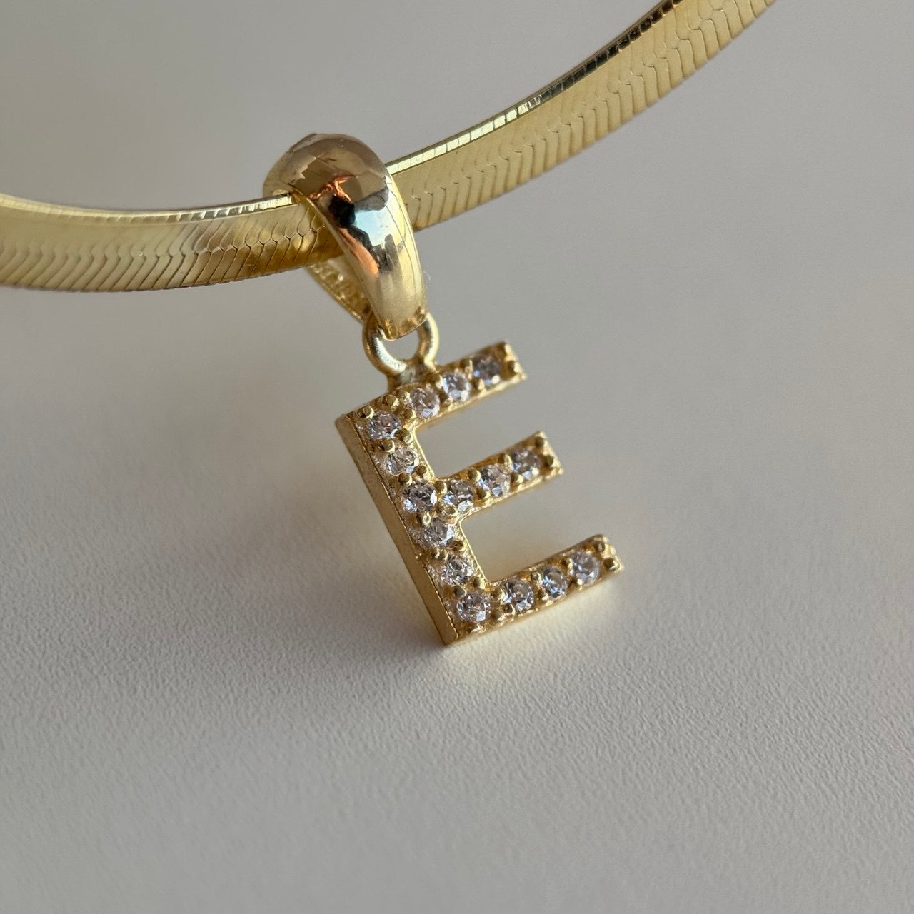 SNAKE ZIRKONIA BUCHSTABEN KETTE | 925 SILBER