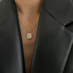 BAGUETTE ZIRKONIA KETTE 2 aus 925 Silber - Eleganter Halskette - AURIME