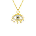 Silberne Eye Effect Kette aus 925 Silber mit stilvollem Design, von AURIME, liegt auf dunklem Hintergrund.