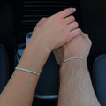 Morsecode Partnerarmband II aus 925 Silber von AURIME, elegantes Schmuckstück mit Morsezeichen Design.