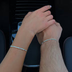 MORSECODE PARTNERARMBAND II aus 925 Silber - Eleganter Armband - AURIME