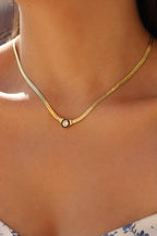 SNAKE BIG ZIRKONIA KETTE aus 925 Silber - Eleganter Halskette - AURIME