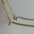 COUPLE GERSTEN LETTER BRACELET aus 925 Silber - Hochwertiger Schmuck - AURIME