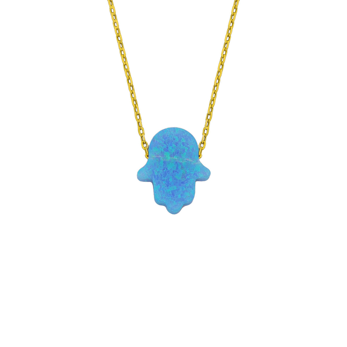 FATIMAS HAND OPAL KETTE aus 925 Silber - Eleganter Halskette - AURIME