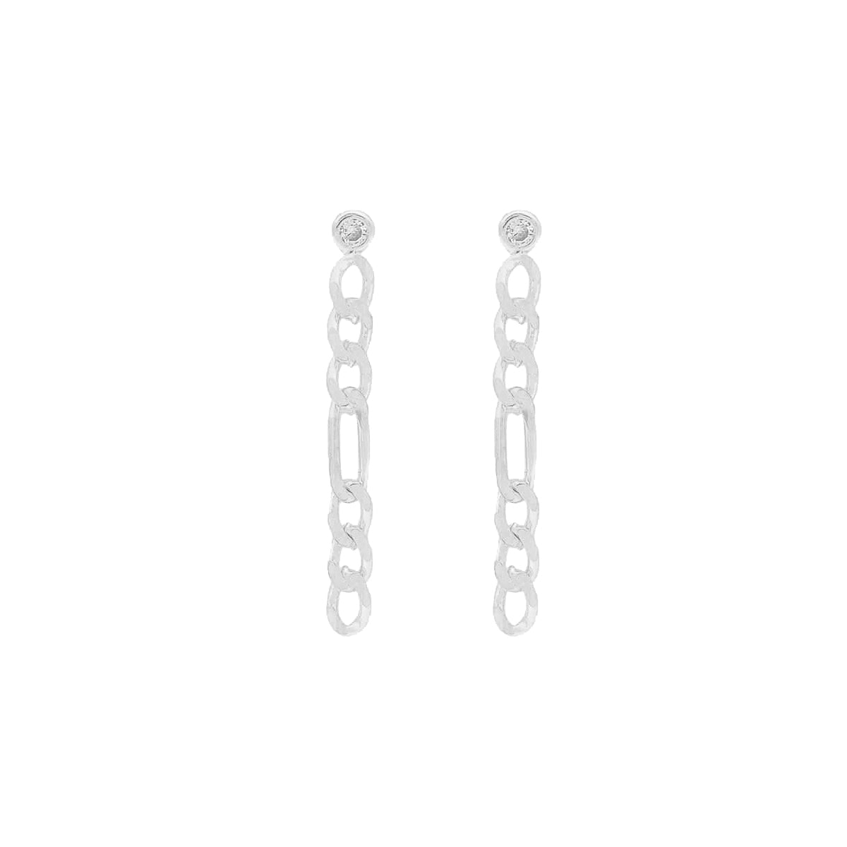 Figaro Chain Ohrring (6994363121709)