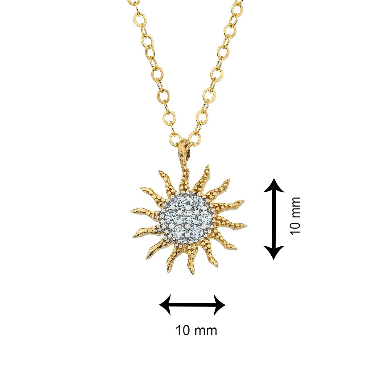 SONNEN-MOTIV ELEGANTE HALSKETTE | 14K GOLD