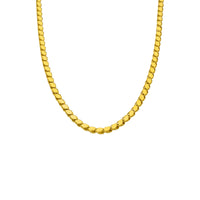 Silberne Gersten-Halskette aus 925er Silber, feine Kette mit natürlichen Getreide-Design, handgefertigt von AURIME.