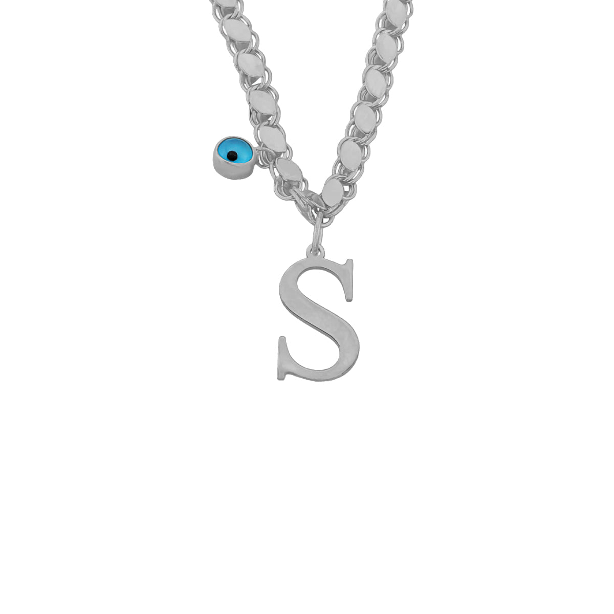 GERSTEN KETTE MIT BUCHSTABE aus 925 Silber - Eleganter Halskette - AURIME