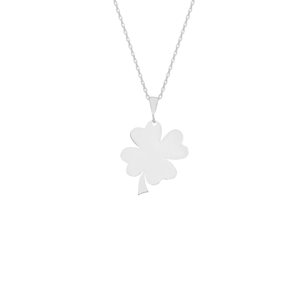 GLÜCKSBLATT GRAVURKETTE aus 925 Silber - Eleganter Halskette - AURIME