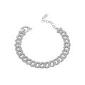 Elegante Armkette aus 925 Silber mit funkelnden Gourmet Zirkonia Steinen, von AURIME, detaillierte Nahaufnahme.