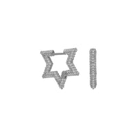 Halbstern-Ohrring aus 925 Silber von AURIME, eleganter Ohrschmuck mit halbem Stern-Design, detailreiche Verarbeitung