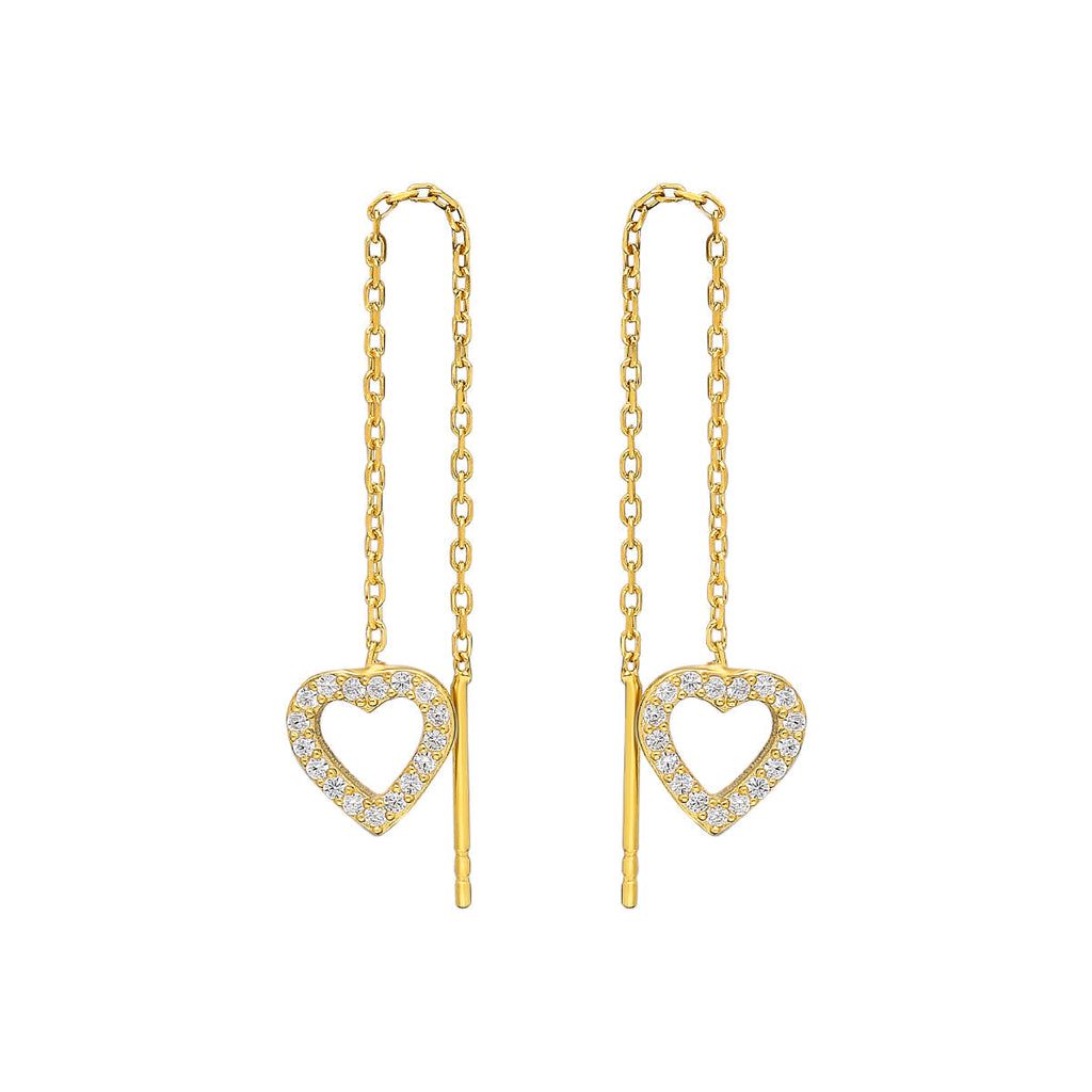 Heart Threader Earrings (7030549872685)