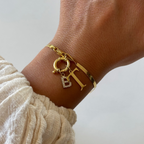 SNAKE DUO BUCHSTABEN ARMBAND aus 925 Silber - Eleganter Armband - AURIME