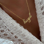 MINI STEIN MADINA NAMENSKETTE aus 925 Silber - Eleganter Halskette - AURIME