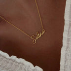 MINI STEIN NAMENSKETTE aus 925 Silber - Eleganter Halskette - AURIME