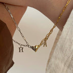 MAGNETISCHE HERZ PARTNERARMBAND aus 925 Silber - Eleganter Armband - AURIME