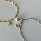 MAGNETISCHE HERZ PARTNERARMBAND aus 925 Silber - Eleganter Armband - AURIME