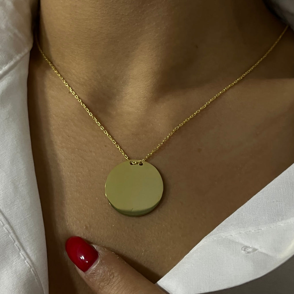 PLÄTTCHEN GRAVURKETTE aus 925 Silber - Eleganter Halskette - AURIME