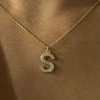 MINI ONE LETTER KETTE aus 925 Silber - Eleganter Halskette - AURIME