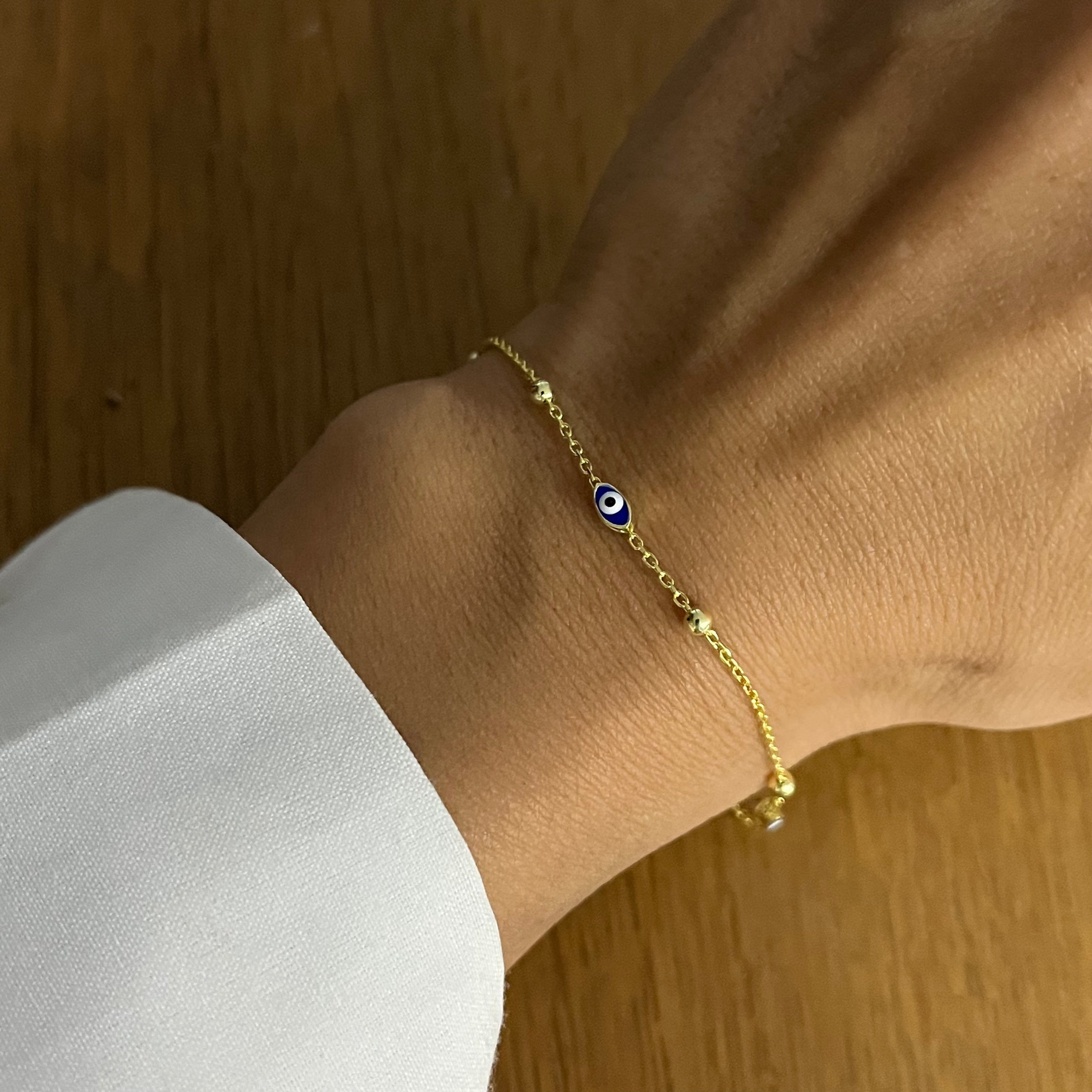 MINI NAZAR ARMBAND aus 925 Silber - Eleganter Armband - AURIME