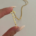 MINI STEIN SIGNATUR NAMENSKETTE aus 925 Silber - Eleganter Halskette - AURIME