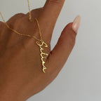 MINI STEIN SIGNATUR NAMENSKETTE aus 925 Silber - Eleganter Halskette - AURIME