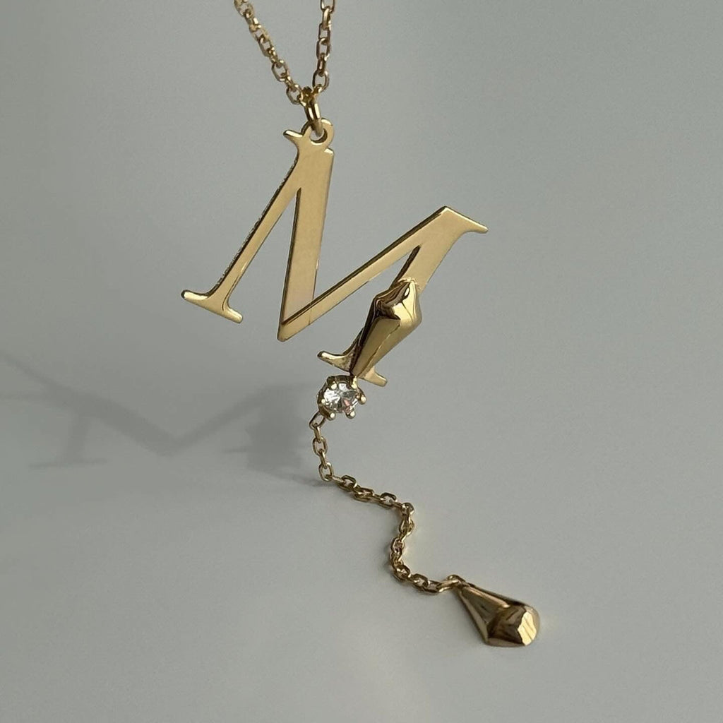 ALYA BUCHSTABEN HALSKETTE aus 925 Silber - Eleganter Halskette - AURIME