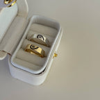 BUCHSTABEN HERZ  PARTNER RINGE | 925 SILBER