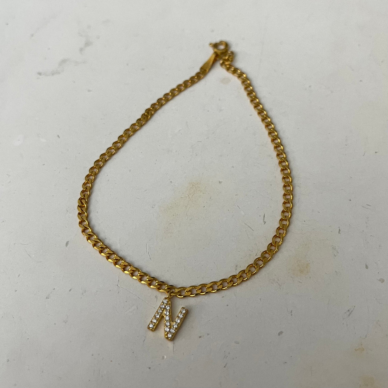 Armkette Gourmet mit Buchstabe - 925 SILBER aus 925 Silber - Eleganter Halskette - AURIME