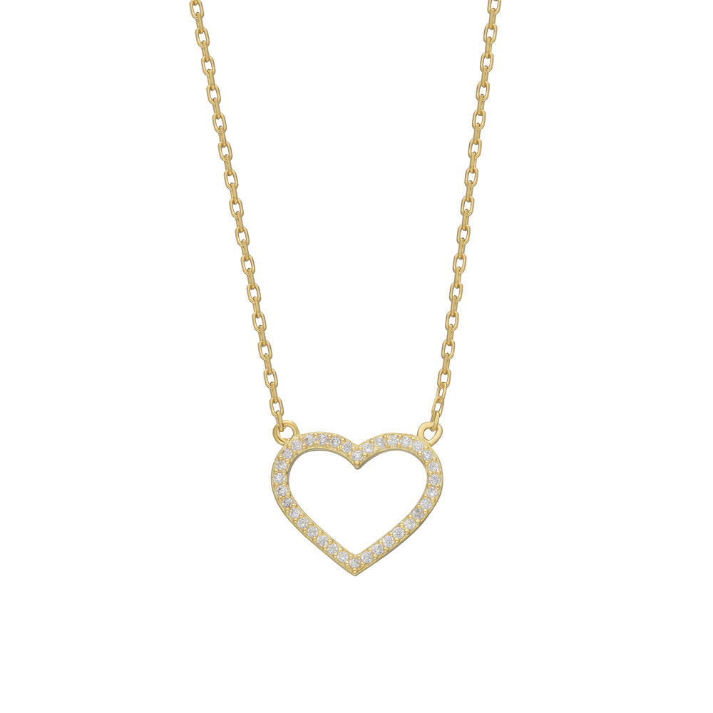 Herz zirkonia halskette - 925 SILBER aus 925 Silber - Eleganter Halskette - AURIME