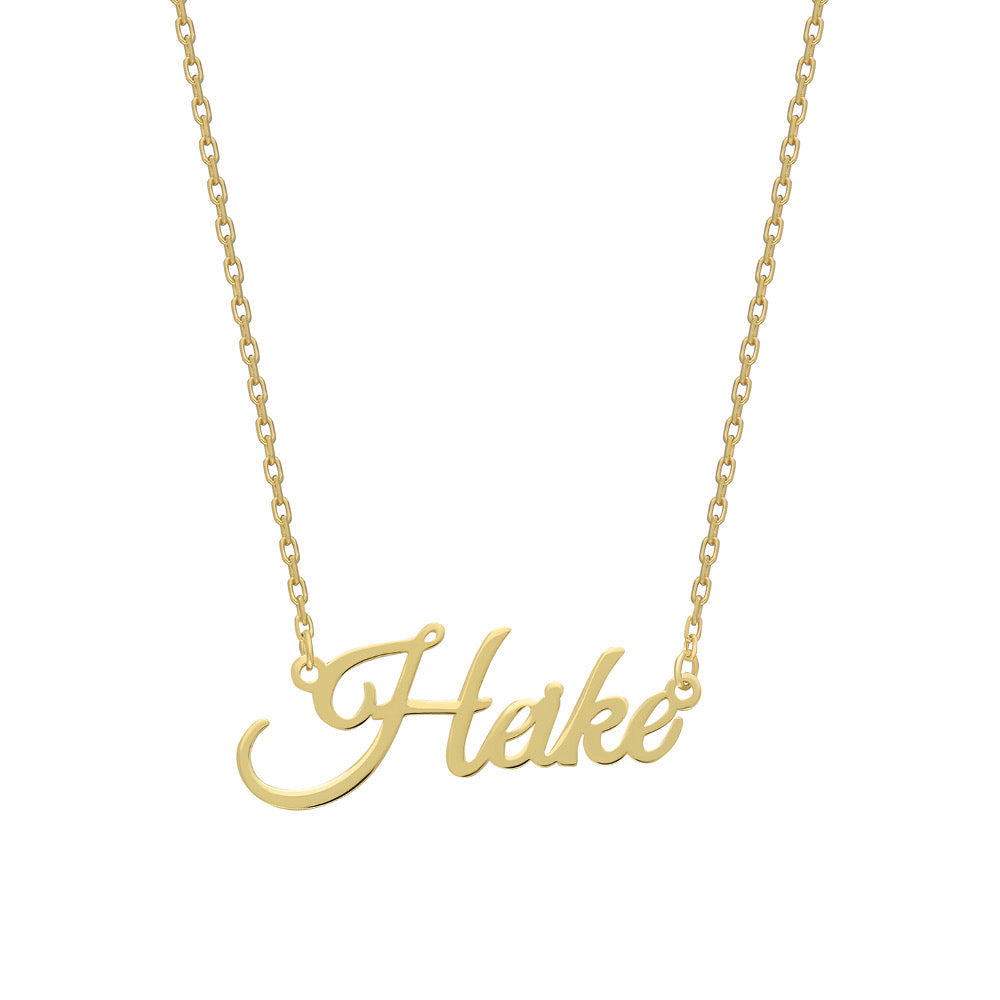 NAMENSKETTE SCHRIFTART GREAT VIBES aus 925 Silber - Eleganter Halskette - AURIME