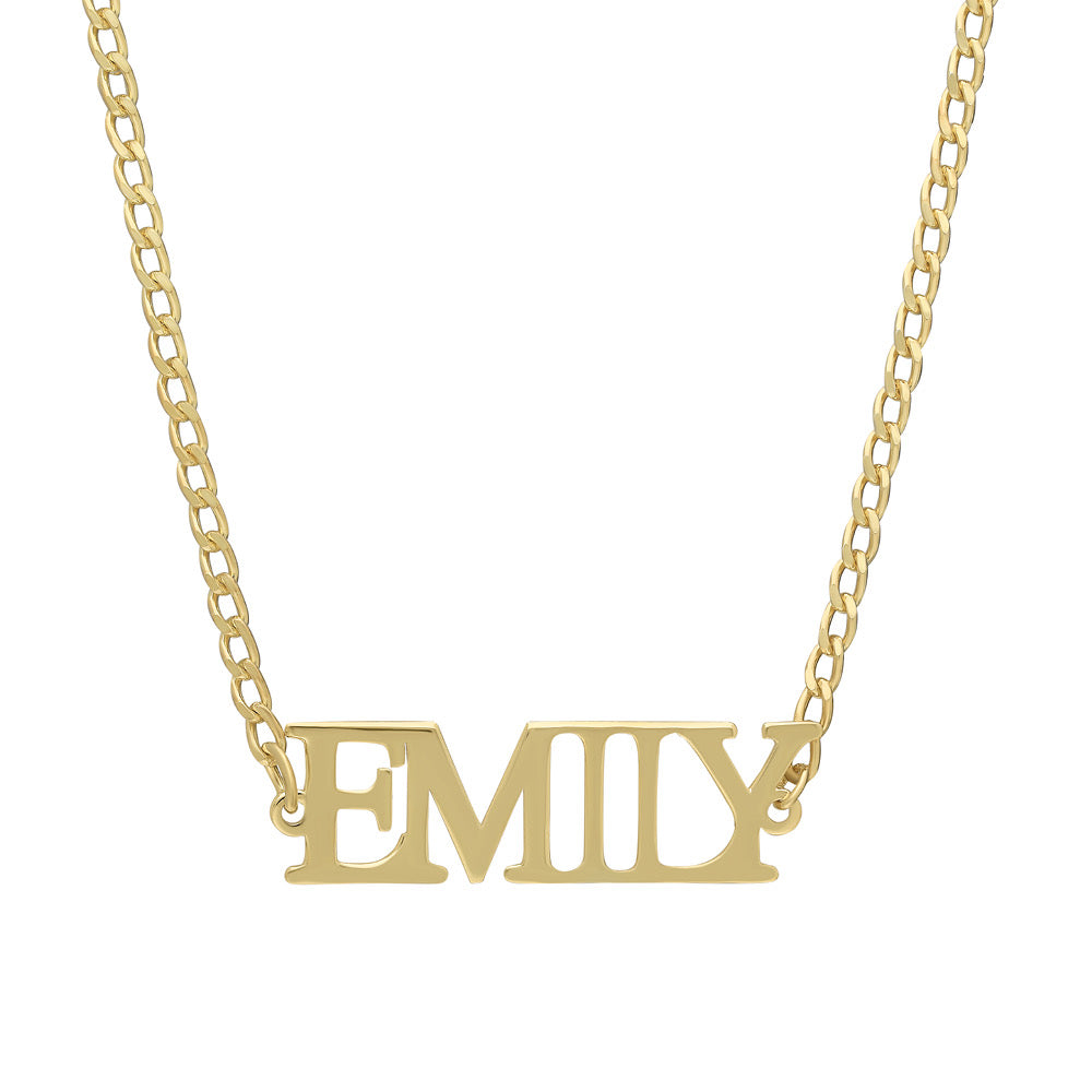 GOURMET NAMENSKETTE aus 925 Silber - Eleganter Halskette - AURIME