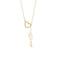 Freistehende Herz-Namensketten aus 925 Silber von AURIME, detailreiche Gravur mit Herzmotiv, eleganter Schmuck für Damen