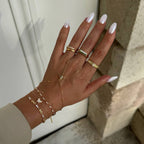 ZIRKONIA AUGE HANDKETTE aus 925 Silber - Eleganter Halskette - AURIME