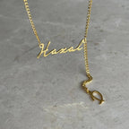 GOURMET CHAIN SWINGING NAME UND BUCHSTABE HALSKETTE aus 925 Silber - Eleganter Halskette - AURIME